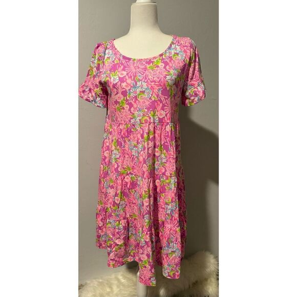 Lilly Pulitzer Jodee Floral swing short sleeve dress M - Picture 2 of 10